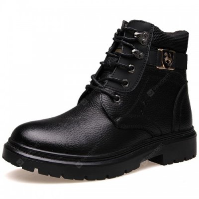 Men's Fashion Casual Boots British High-top Leather Shoes