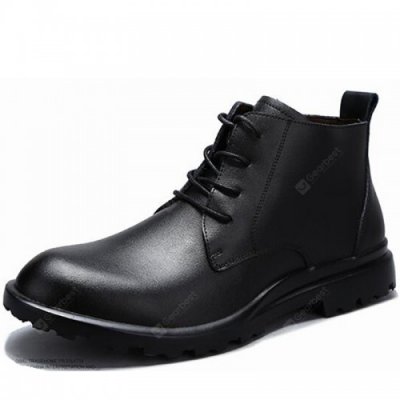 Men's Casual High Top British Trend Leather Shoes