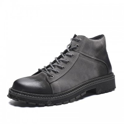 Men Boots Keep Warm Casual Shoes High Increased Mesh Shoes