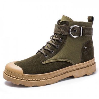 Men Fashion Shoes British Style Round Toe High-top Casual Boots