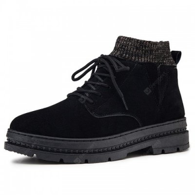 Men's Retro Non-slip Snow Boots Simple Casual Lace Up Shoes