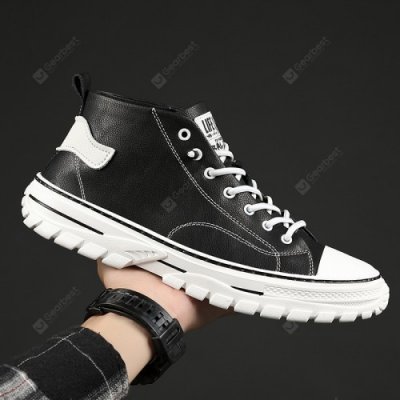 All-match High-top Boots Men's Soft Leather Shoes Lace-up Tooling Shoes