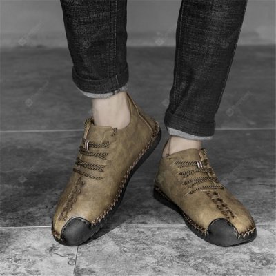 Men's Leather Shoes Handmade Breathable Casual